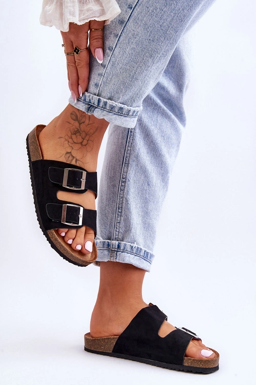 Damskie Klapki Wsuwane Czarne Destino