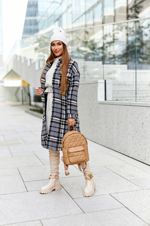 Wysokie Kozaki Z Ozdobnym Elementem Beżowe Masha