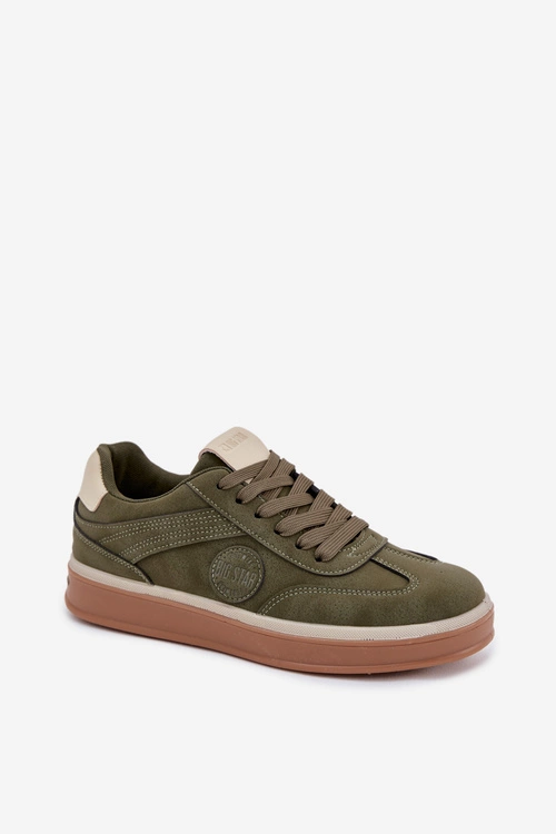 Sneakersy Męskie Niskie Big Star SS174022 HI-POLY SYSTEM Khaki