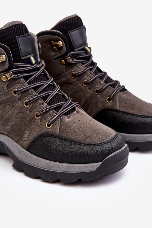 Buty Trekkingowe Trapery Męskie Szare Fontanoe