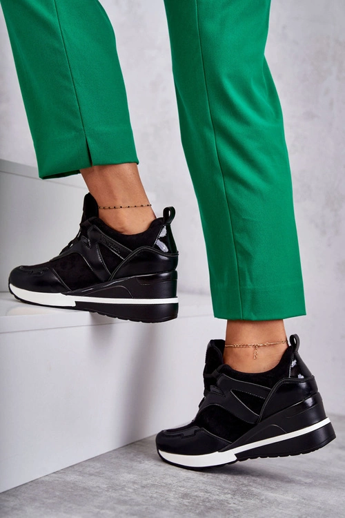 Sportowe Damskie Buty Sneakersy Czarne Colli