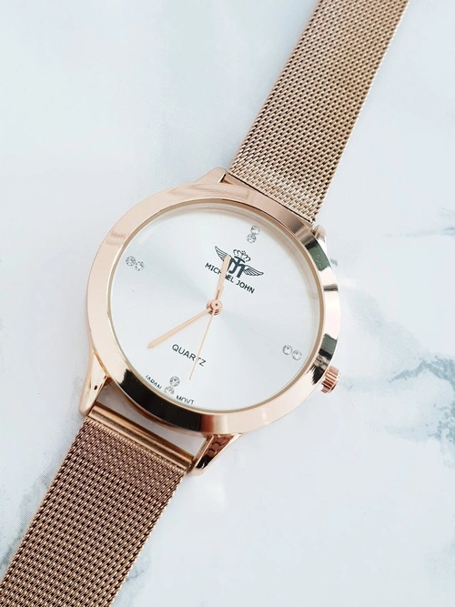 Damski Zegarek Michael John Ferri Różowe Złoto