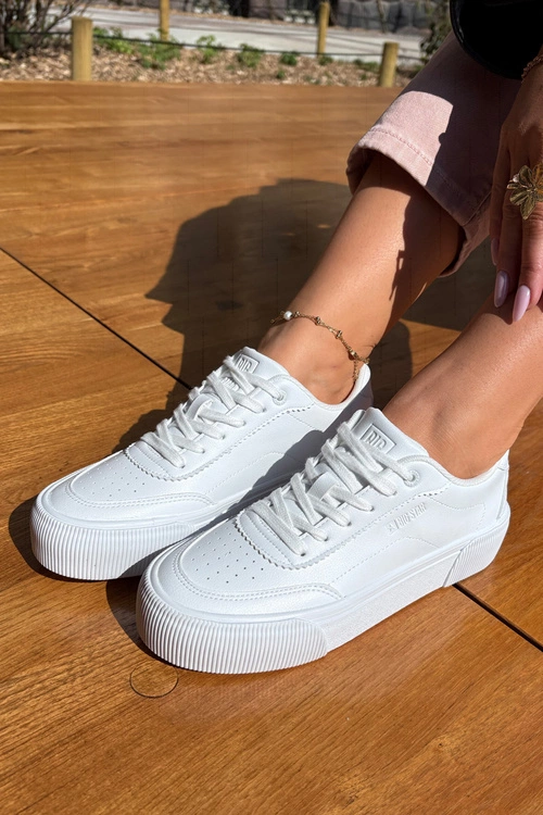 Niskie Sneakersy Z Eko Skóry Big Star RR274303 Białe