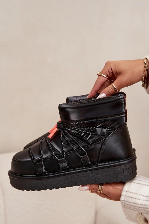 Śniegowce Damskie Na Platformie D.Franklin DFSH370020 Czarne