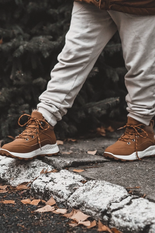 Dziecięce Ocieplane Botki Trapery Camel Otto