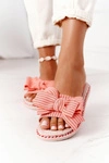 Gumowe Klapki Z Kokardą Różowe Gabriell