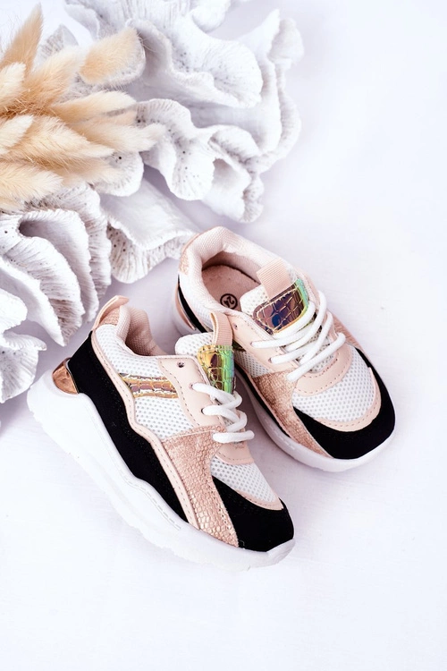 Dziecięce Sportowe Buty Sneakersy Czarno-Różowe Game Time