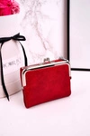 Mały Portfel Damski Zapinany na Bigiel Czerwony