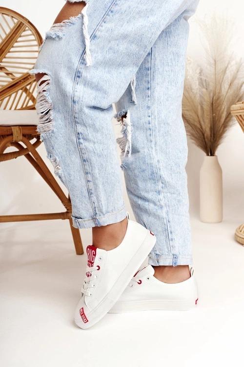 Damskie Skórzane Trampki BIG STAR EE274302 Białe