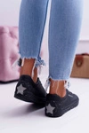 Damskie Trampki Big Star Szara Gwiazda Czarne AA274A008