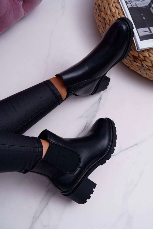 Damskie Botki Czarne Disquared