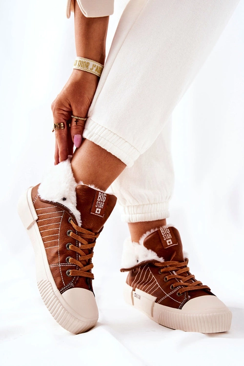 Damskie Ocieplane Trampki BIG STAR II274152 Camel