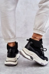 Damskie Wysokie Buty Sportowe GOE KK2N4098 Czarne
