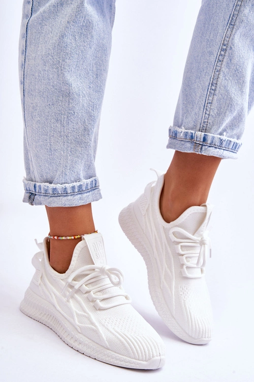 Damskie Wsuwane Sneakersy Big Star LL274712 Białe