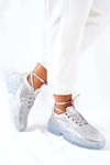 Sportowe Buty Z Cyrkoniami Lu Boo Srebrne 