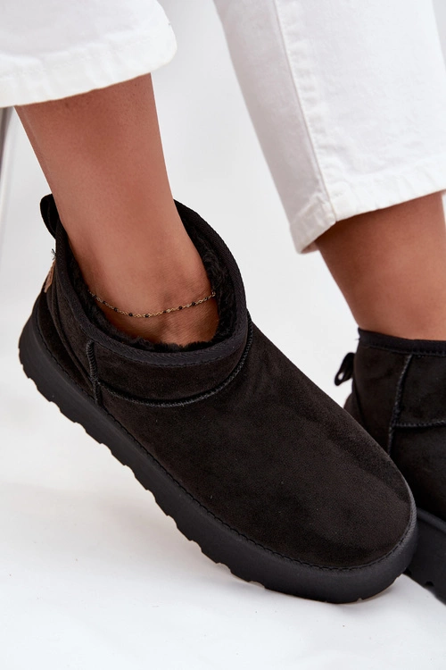 Śniegowce Damskie Na Platformie Czarne Celyra