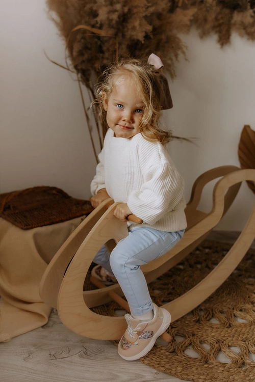 Skórzane Buty Sportowe Wężowe Różowe Gabbie