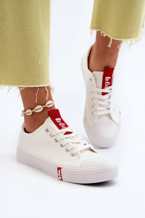 Niskie Trampki Damskie Lee Cooper LCW-24-31-2239 Białe