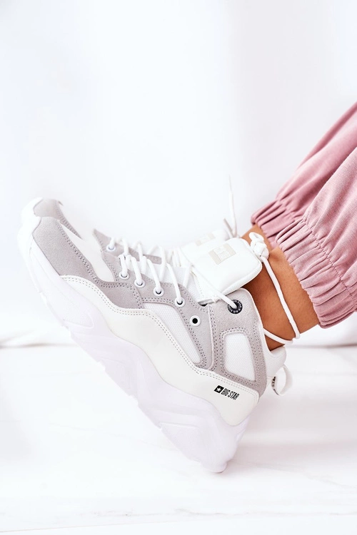 Damskie Sportowe Buty Sneakersy Big Star GG274643 Białe