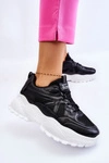 Klasyczne Sneakersy Na Platformie Czarne Larec