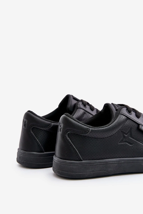 Trampki Męskie Z Eko Skóry Big Star OO174021 Hi-Poly System Czarne