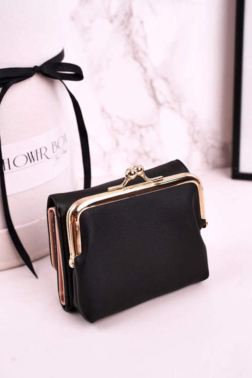 Mały Portfel Damski Zapinany Na Bigiel MILANO Czarny