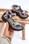 Dziecięce Sandałki Lee Cooper LCW-23-34-1681 Szaro-Różowe