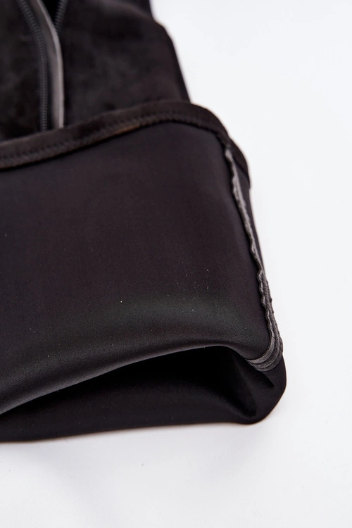 Kozaki Damskie Za Kolano Na Słupku Eko Zamszowe Czarne Tahlina