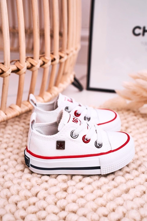 Dziecięce Klasyczne Niskie Trampki BIG STAR HH374193 Białe