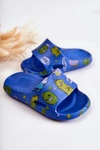 Lekkie Dziecięce Klapki Dinozaury Niebieskie Astro