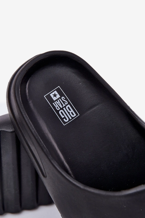 Piankowe Klapki Męskie Z Logo Big Star RR174A012 Czarne