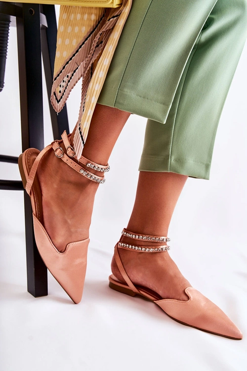 Damskie Sandały Z Noskiem W Szpic Różowe Amisha