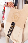 Torebka Shopper Na Ramię LAURA BIAGGI Beżowa