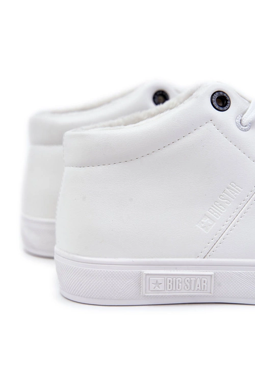 Męskie Klasyczne Skórzane Trampki Big Star KK174347 Białe