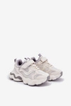 Sneakersy Dziecięce Na Grubej Podeszwie Białe Lianees