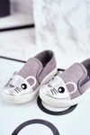 Trampki Dziecięce Wsuwane Z Myszką Szare Candys