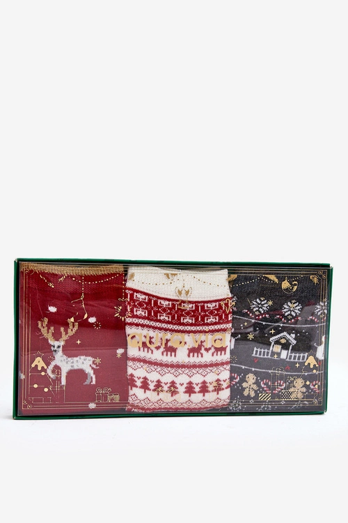 Damski Zestaw Świątecznych Skarpetek 3-Pak