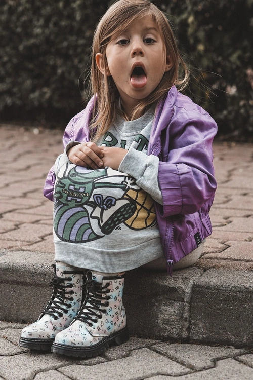 Dziecięce Botki Brokatowe We Wzory Wielokolorowe Reggie