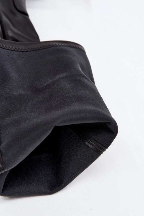 Kozaki Damskie Za Kolano Na Słupku Eko Skórzane Czarne Tahlina