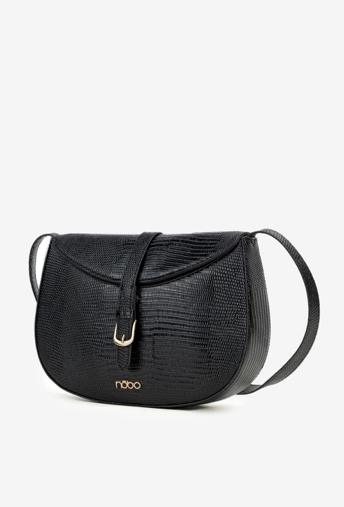 Torebka Listonoszka Z Drobnym Tłoczeniem NOBO BAG5780-M20 Czarna