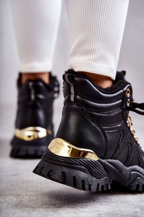 Damskie Ocieplane Trapery Czarne Hareshaw