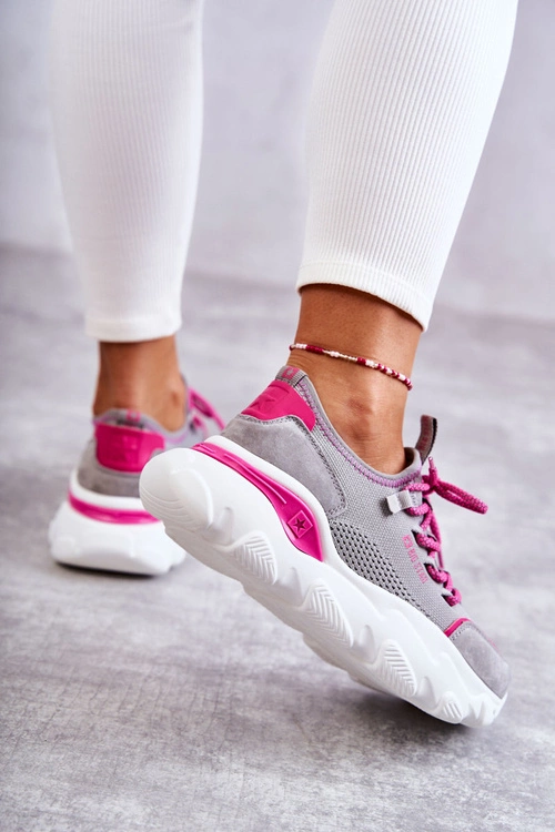 Damskie Sneakersy Memory Foam System Big Star KK274030 Szare