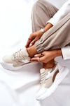 Damskie Sportowe Buty Sneakersy Beżowe Going