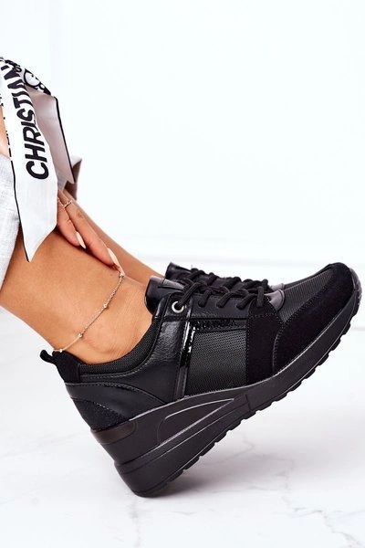 Sneakersy Na Koturnie Vinceza 10606 Czarne