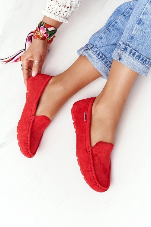 Damskie Zamszowe Mokasyny Czerwone San Marino