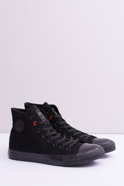 Big Star Wysokie Męskie Czarne Trampki T174111