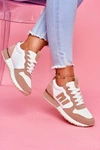 Damskie Sportowe Buty Sneakersy Beżowo-Różowe Maddie
