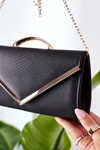 Elegancka Kopertówka Z Łańcuszkiem Czarna