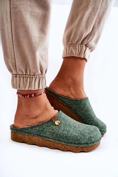 Domowe Papcie Klapki Profilaktyczne Inblu DK-08-007 Zielone