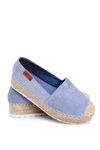 Espadryle Damskie Na Platformie Lniane Niebieskie La Playa